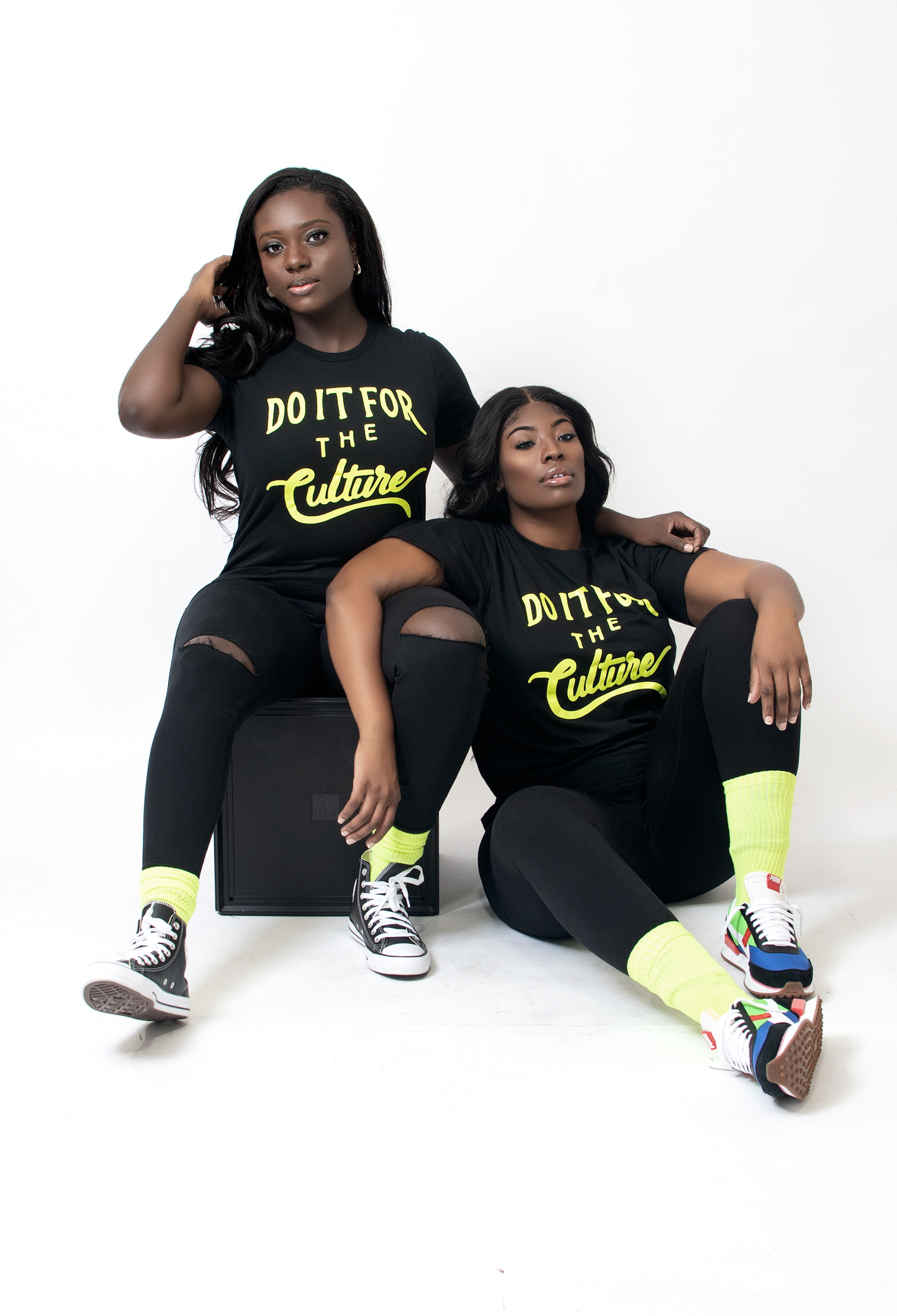 DO IT FOR THE CULTURE- BLACK & NEON- UNISEX FIT