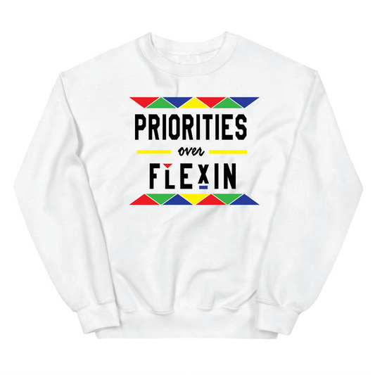 * PRIORITIES OVER FLEXIN - WHITE MULTI - CREW