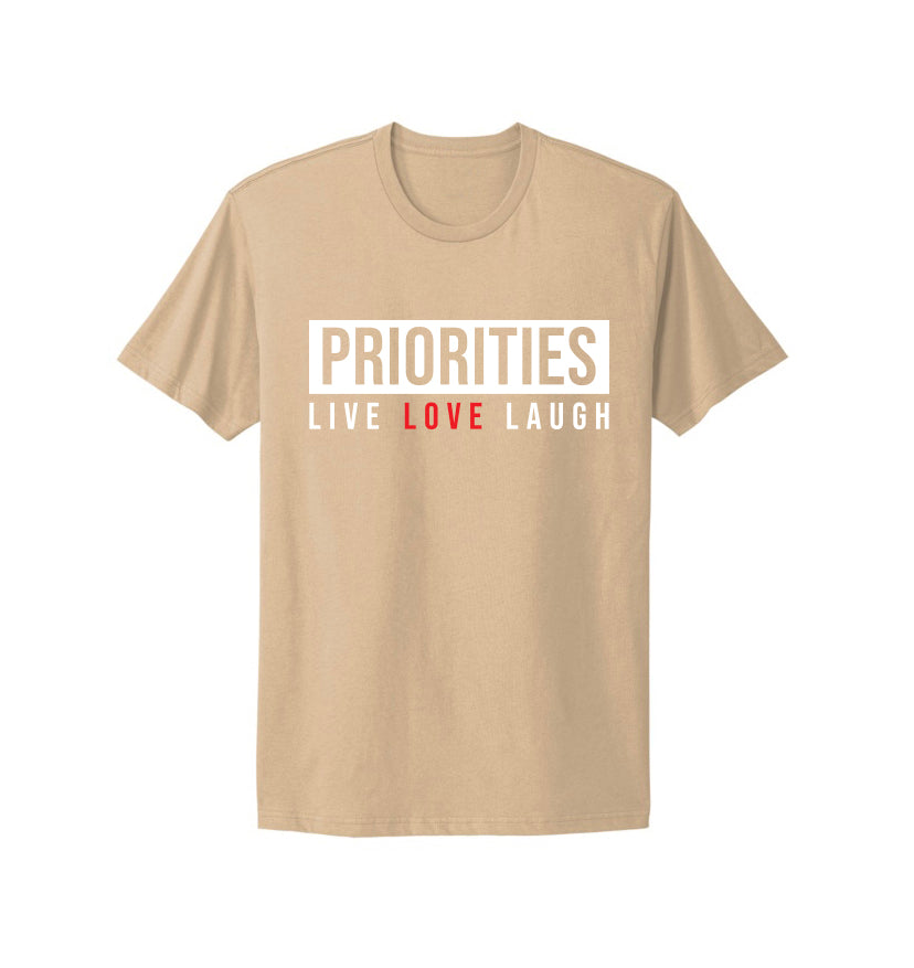 LIVE LOVE LAUGH - TAN UNISEX FIT